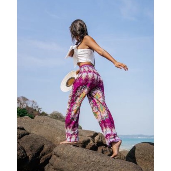 Pants - Pink harem pants
